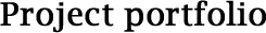Project Portfolio